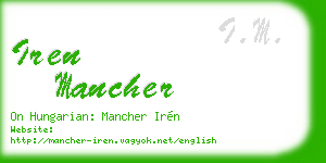 iren mancher business card